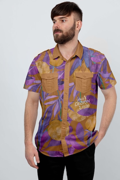 Mężczyzna Ubrany W Makieta Koszuli