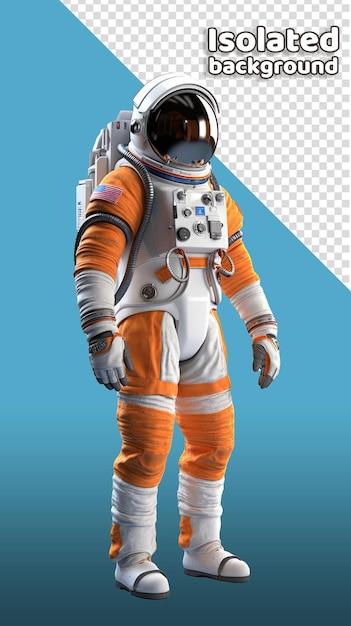 Mężczyzna W Pomarańczowym Garniturze Astronautów Z Napisem 