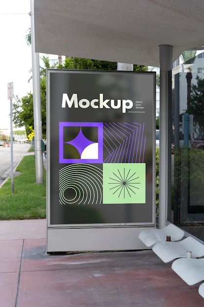 Miami advertising outdoor display mockup