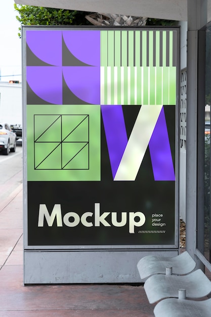 Miami advertising outdoor display mockup