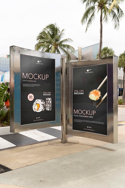 PSD miami billboards mockup