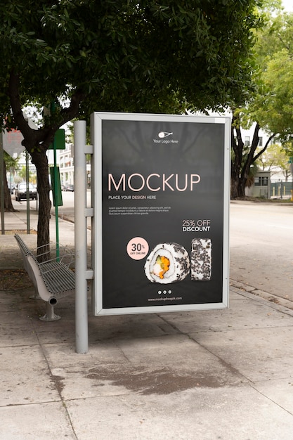 PSD mockup di cartelloni pubblicitari di miami