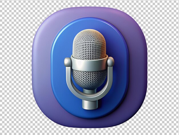 PSD illustrazione mic 3d