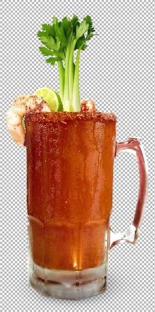 PSD michelada cocktail di birra messicana cibo di strada messicano