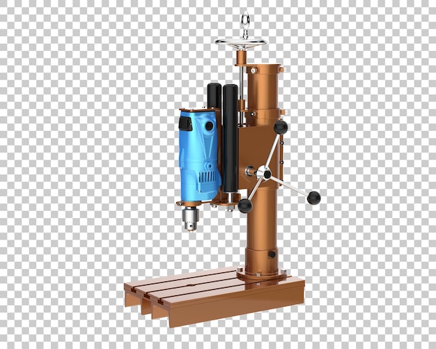 Micro-boor geïsoleerd op transparante achtergrond 3D-rendering illustratie