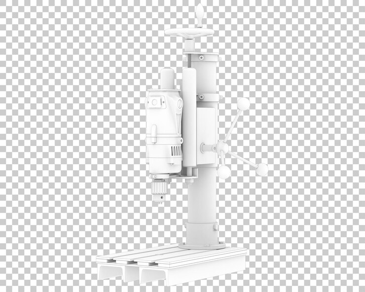 PSD micro drill isolated on transparent background 3d rendering illustration