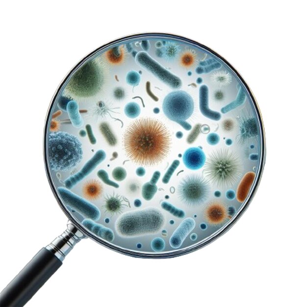 PSD micro organisms magnifying glass