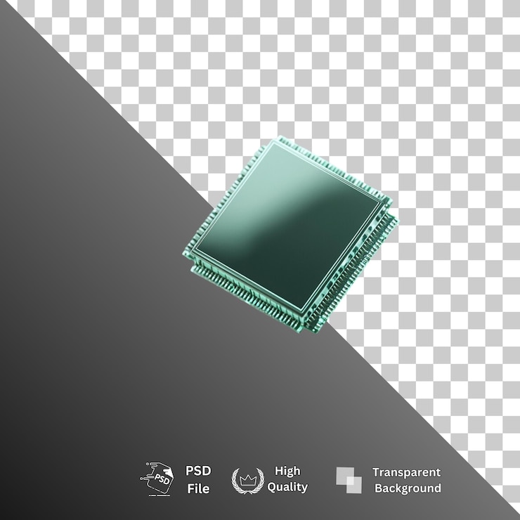 PSD microchip isolated on transparent background