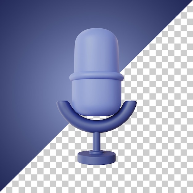 PSD microfoon pictogram 3d-rendering