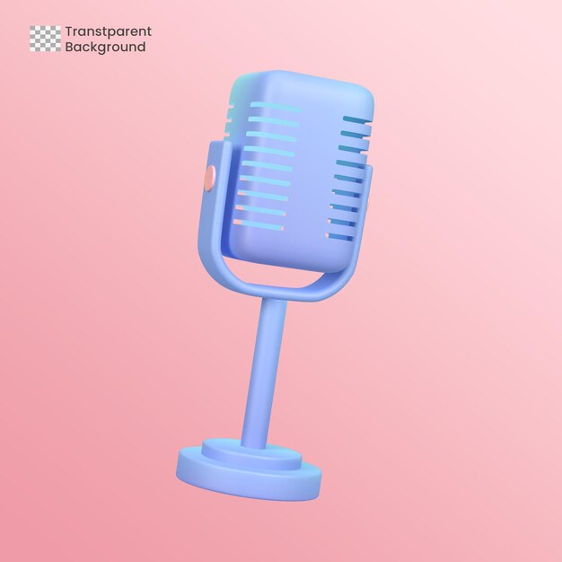 PSD microphone 3d icon