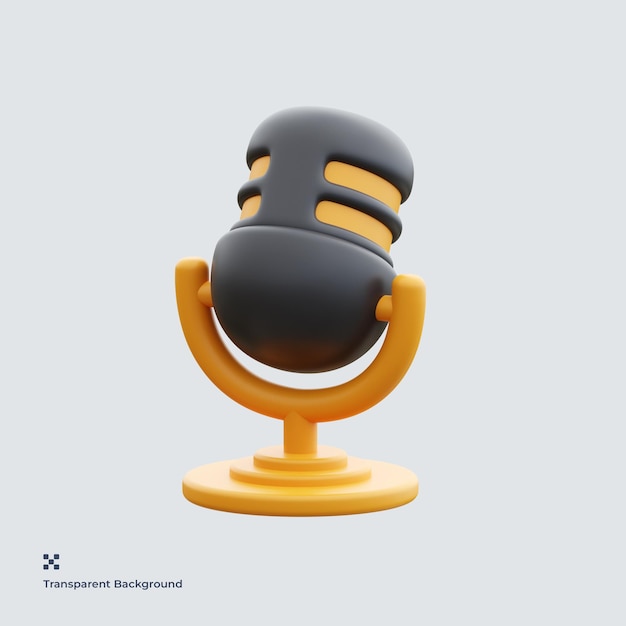 Microphone 3d illustration