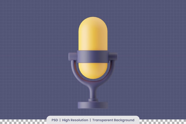 Microphone 3d illustration