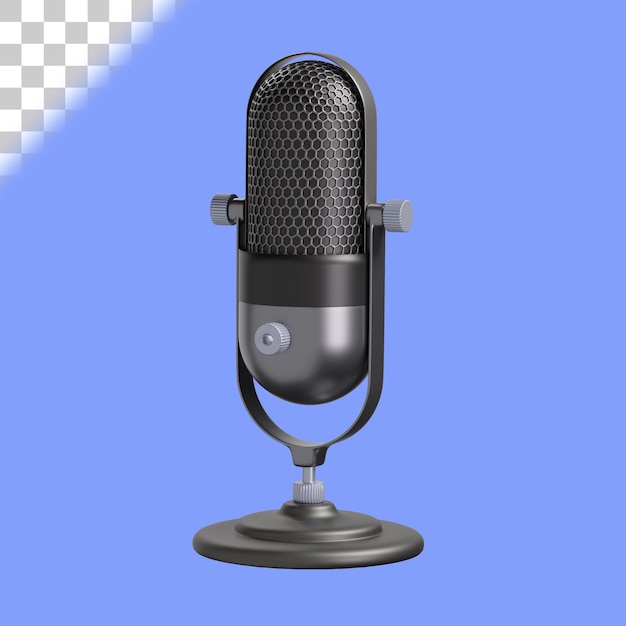 PSD microphone 3d illustration