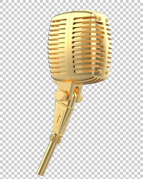 PSD microphone isolated on transparent background 3d rendering illustration