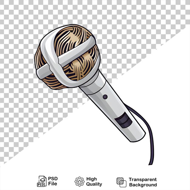 PSD microphone isolated on transparent background include png file