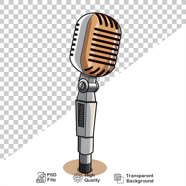 PSD microphone isolated on transparent background include png file