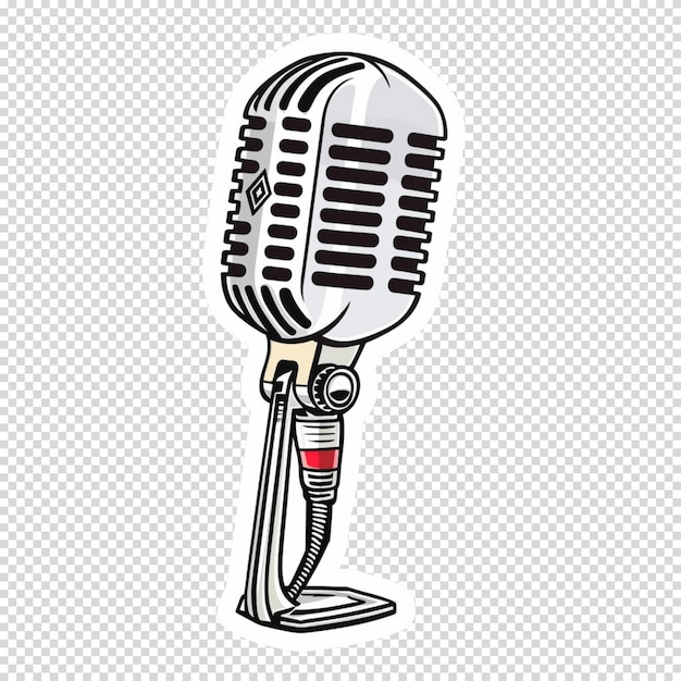 Microphone isolated on transparent background