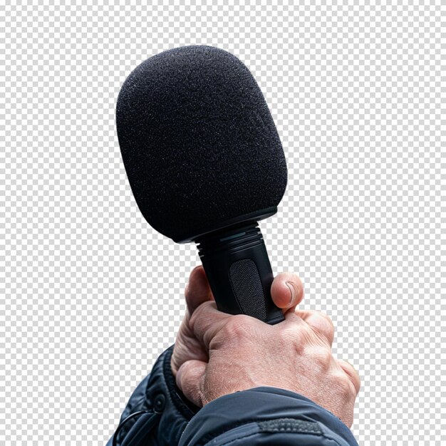 PSD microphone isolated on transparent background