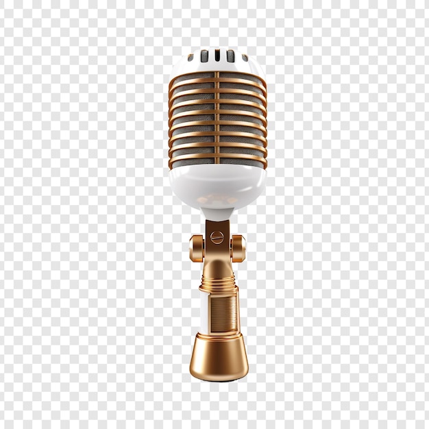 PSD microphone isolated on transparent background