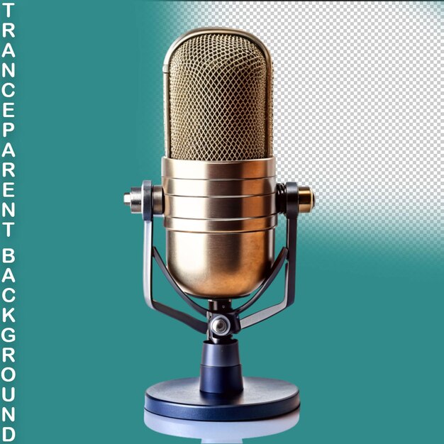 PSD microphone isolated on transparent background