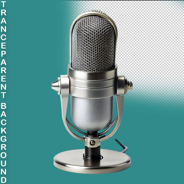 PSD microphone isolated on transparent background