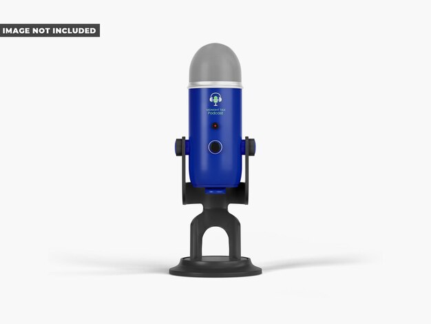 PSD mockup del podcast del microfono