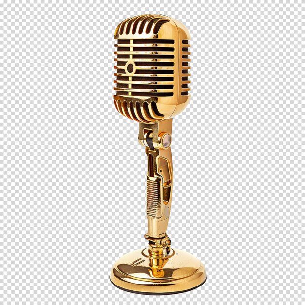 PSD microphone and press microphone isolated on transparent background