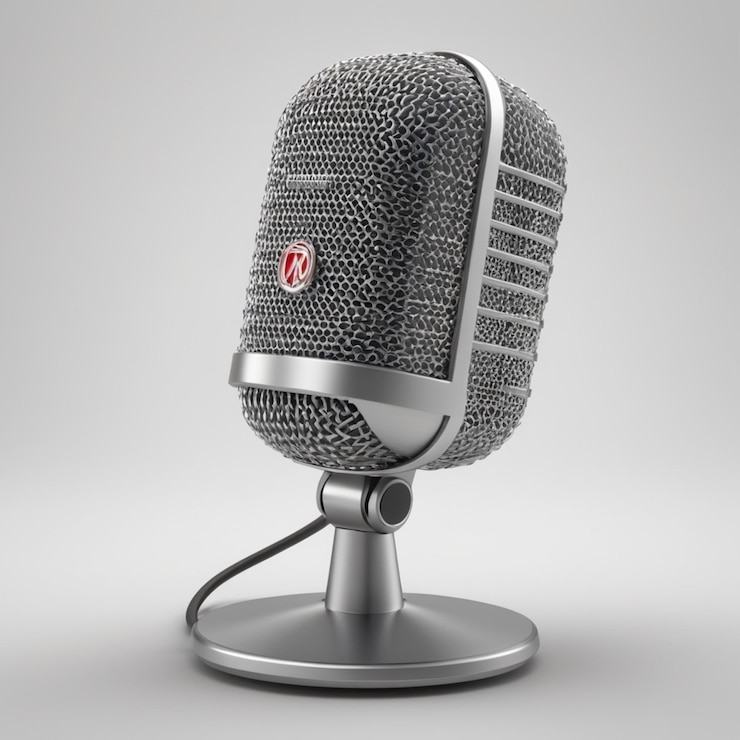 PSD microphone psd on a white background