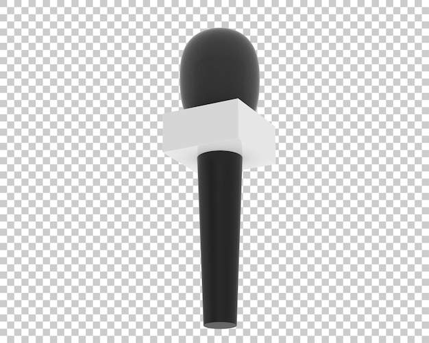 Microphone on transparent background 3d rendering illustration