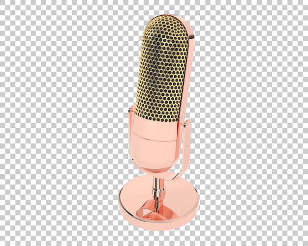 Microphone on transparent background 3d rendering illustration