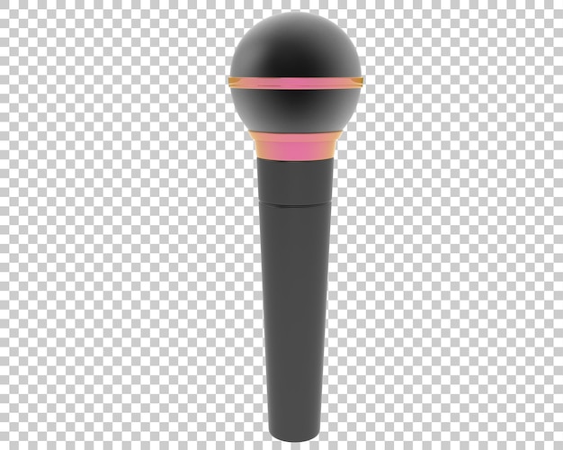 Microphone on transparent background 3d rendering illustration