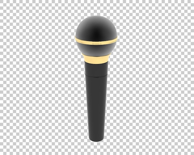 Microphone on transparent background 3d rendering illustration