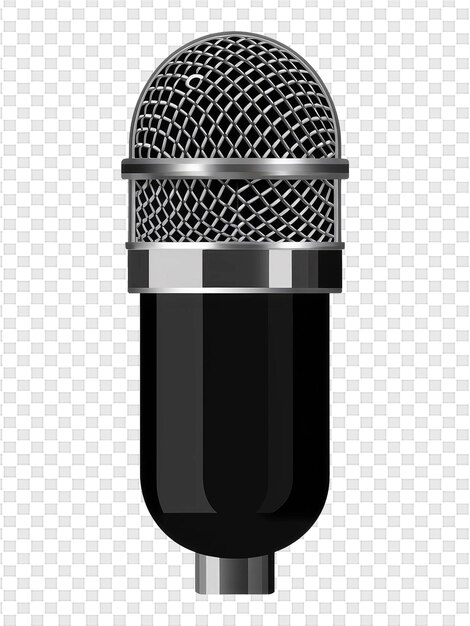 PSD a microphone on a transparent background with a transparent edge