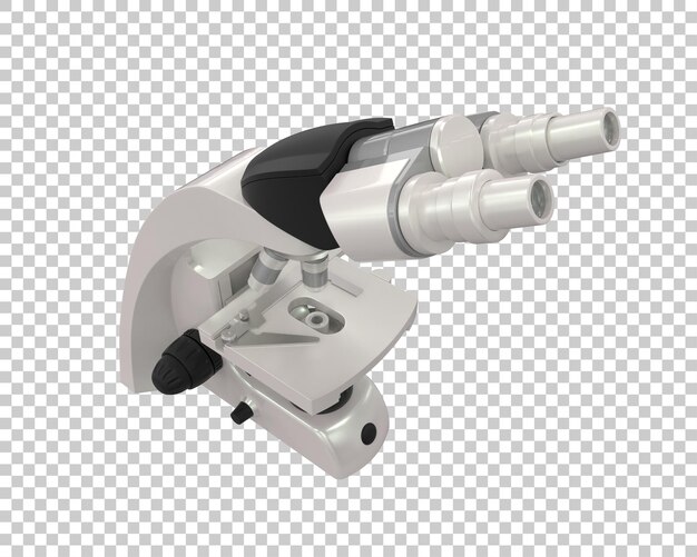 Microscoop geïsoleerd op achtergrond 3D-weergave illustratie
