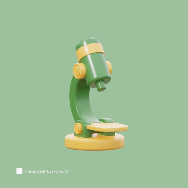 Microscoop pictogram 3d-rendering illustratie