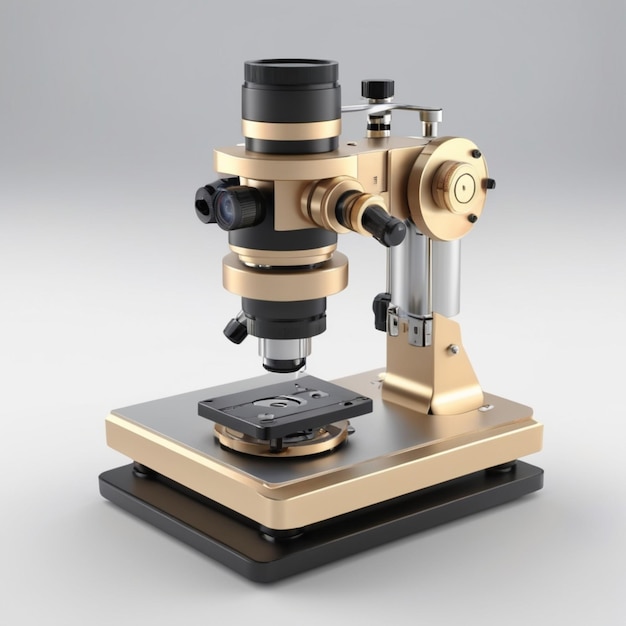 PSD microscoop psd op een witte achtergrond