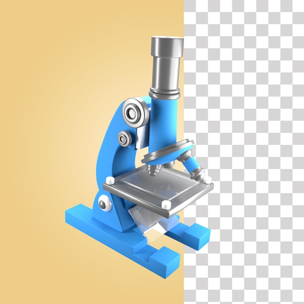 현미경 3D 아이콘