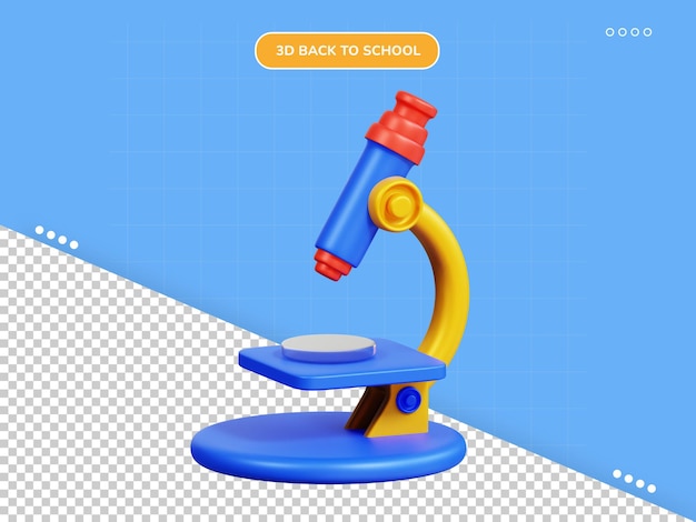 PSD microscope 3d icon