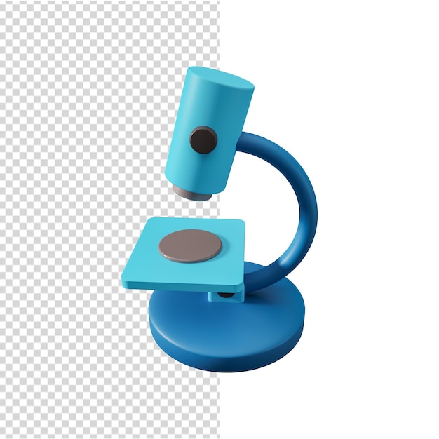 PSD microscope 3d illustration