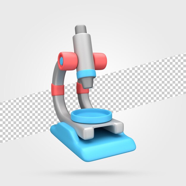 PSD microscope 3d render