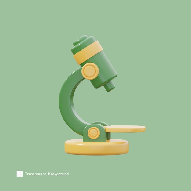 PSD microscope icon 3d rendering illustration