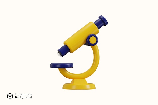 microscope icon 3d rendering vector illustration