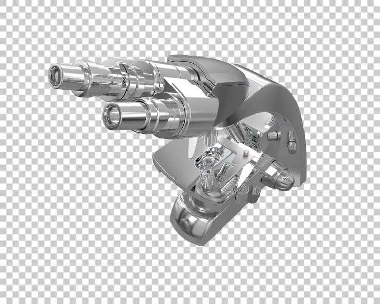 PSD microscope isolated on background 3d rendering illustration
