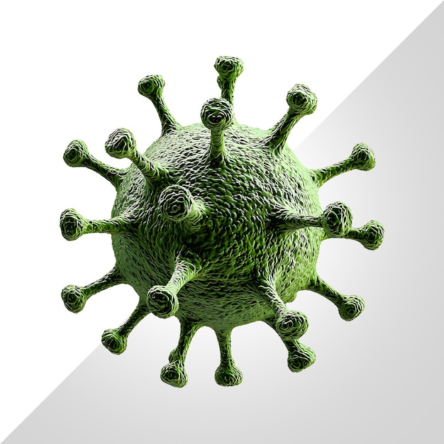 Microscopische 3D-weergave van virussen