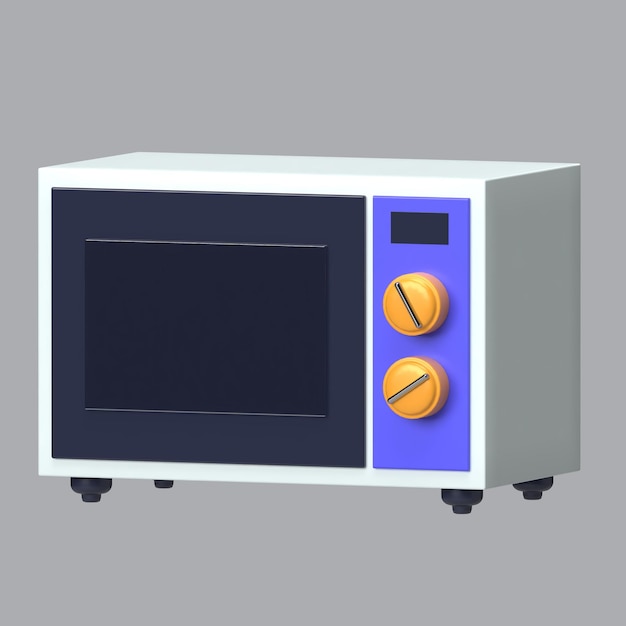 Microwave Oven 3D Icon