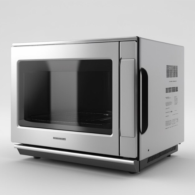 Microwave oven psd on a white background