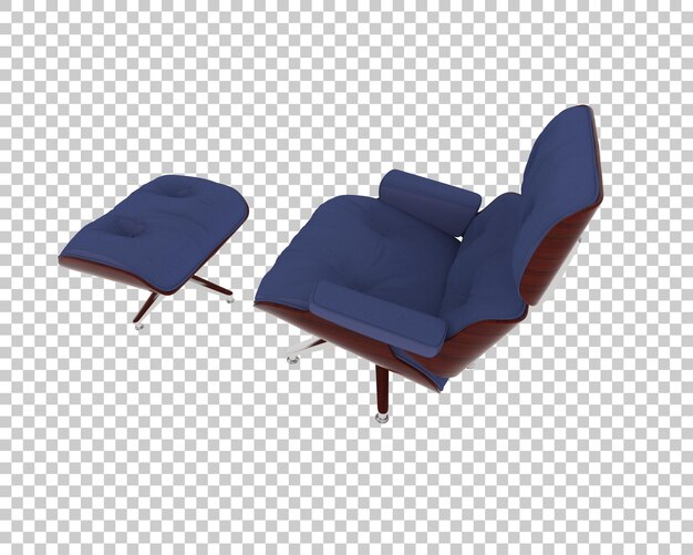 Mid-Century Modern Armchair met Ottomaanse