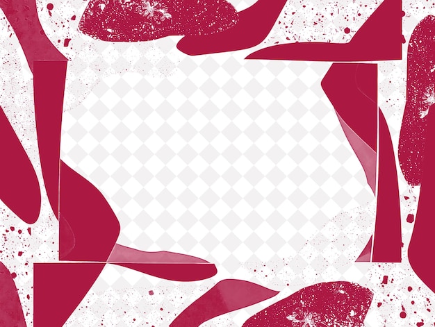 Mid Century Modern Frame Border With Clean Lines and Minimal Creative PNG Abstract Designs