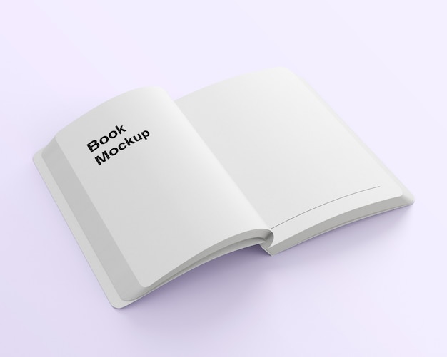 PSD mid fold book mockup