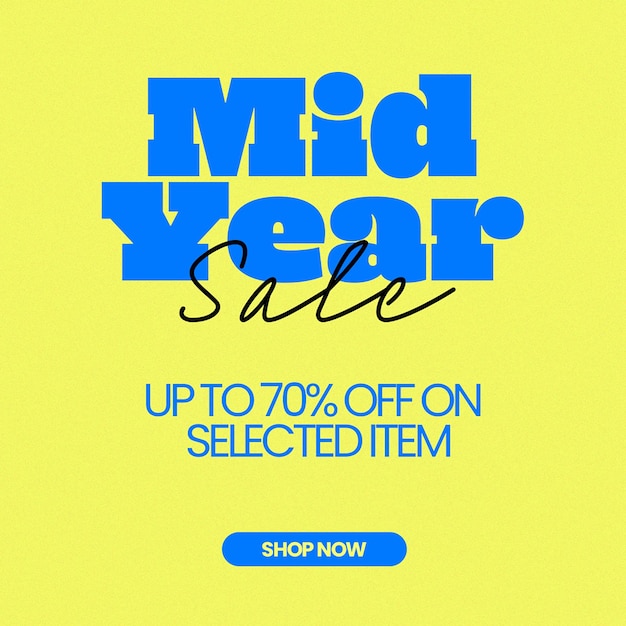 PSD mid year sale instagram post